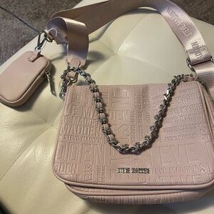 Steve Madden Pink Crossbody Bag with Embossed Texture New!!!!